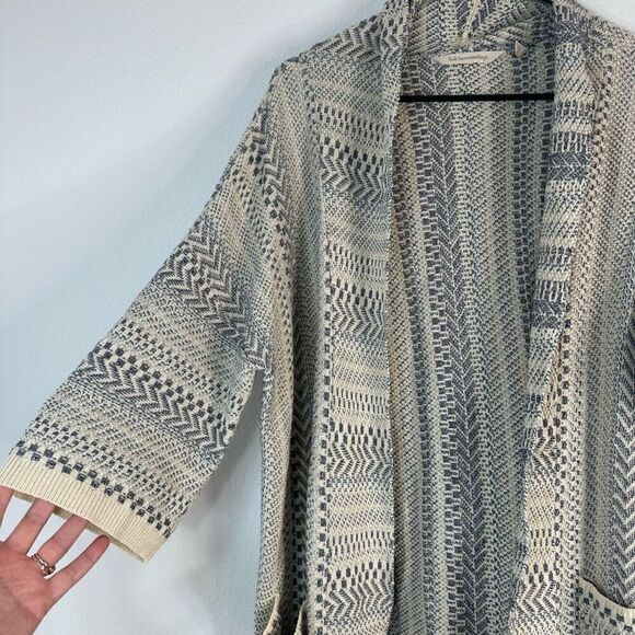 Soft Surroundings Boho Knit Open Front Cardigan Pockets Womens Large Casual Chic - Picture 3 of 10